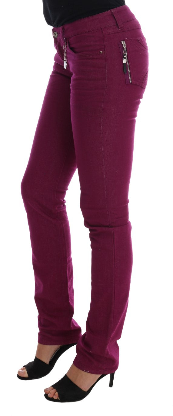 Elegante lila Super Slim Jeans