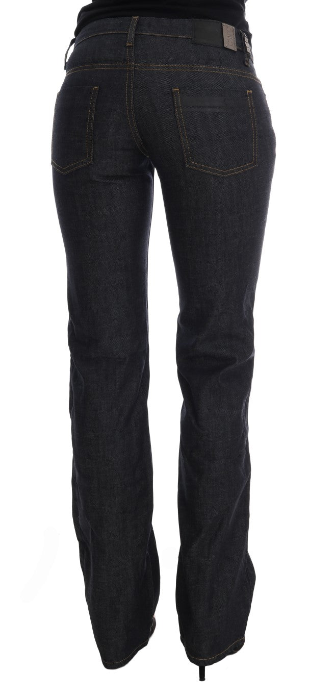 Schicke dunkelblaue Straight Fit Jeans