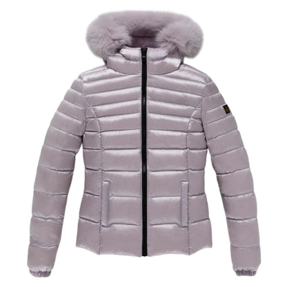 Lila Nylon Damenjacke