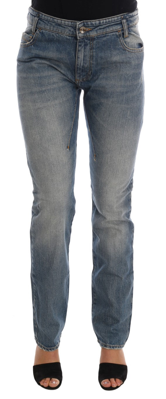 Schicke blaue Slim Fit Designer-Jeans