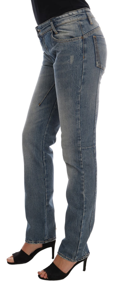 Schicke blaue Slim Fit Designer-Jeans