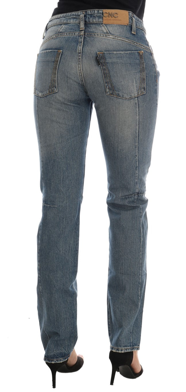 Schicke blaue Slim Fit Designer-Jeans