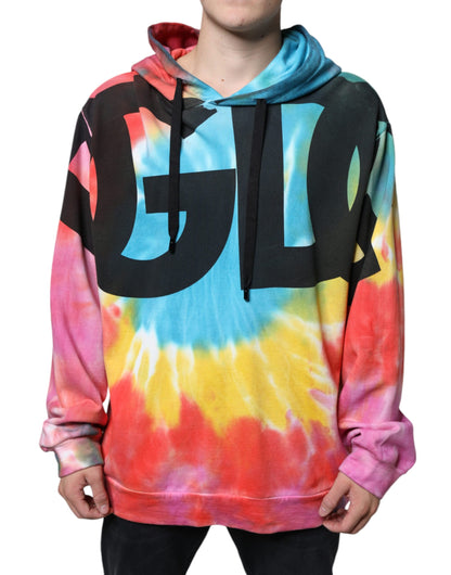 Multicolor Tie Dye Hooded Sweatshirt Sweater