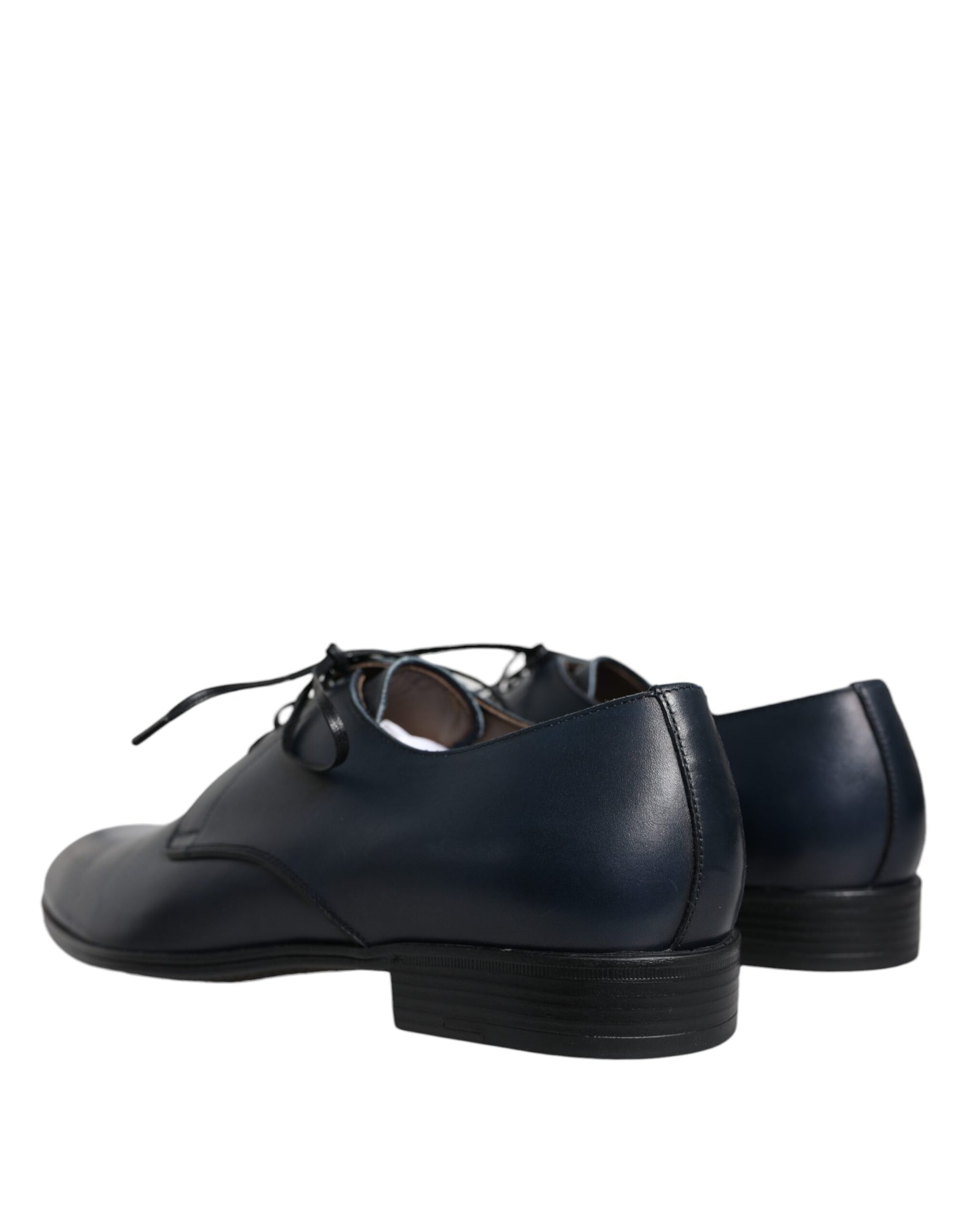 Marineblaue Derby-Schuhe aus Leder für formelle Anlässe