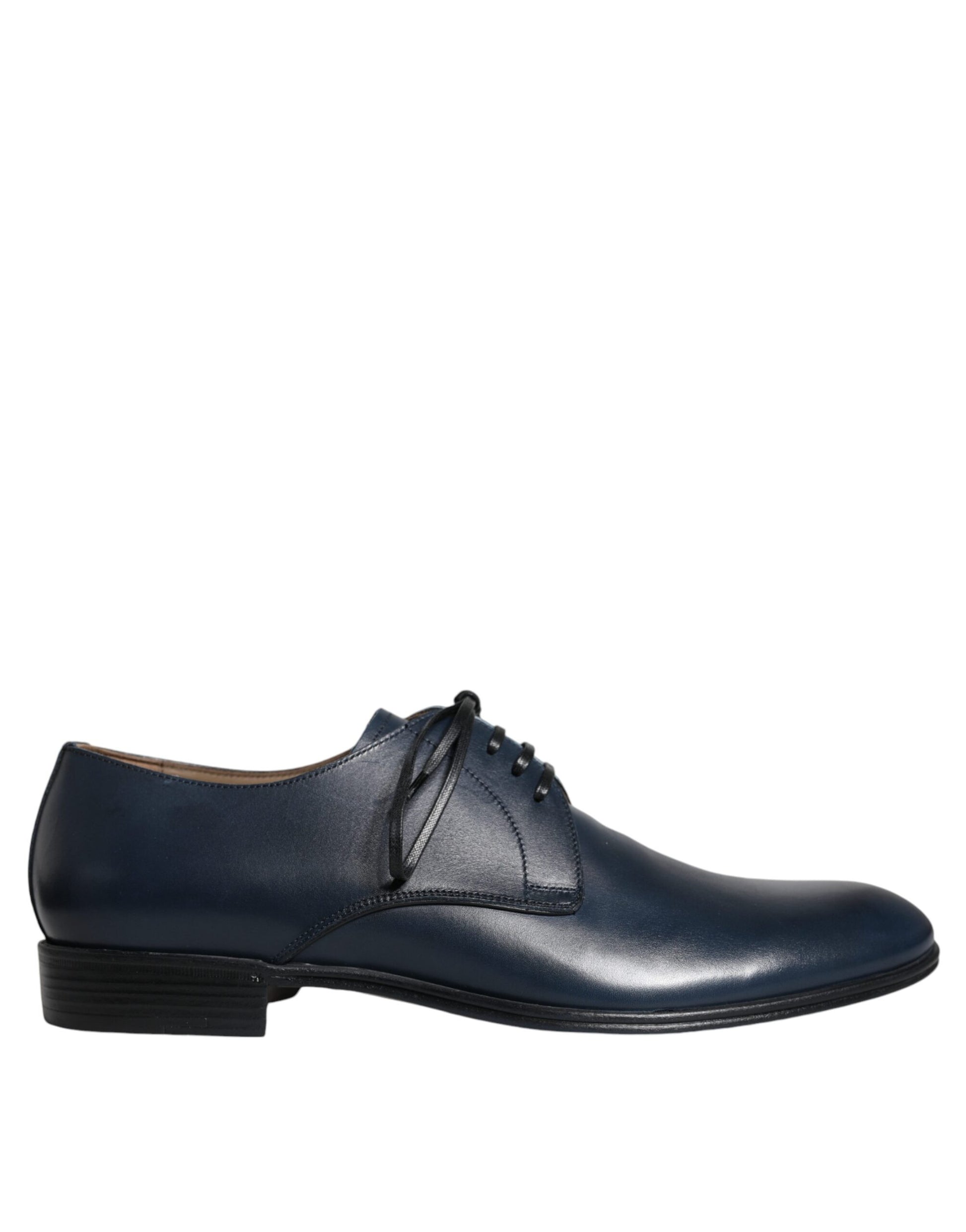 Marineblaue Derby-Schuhe aus Leder für formelle Anlässe