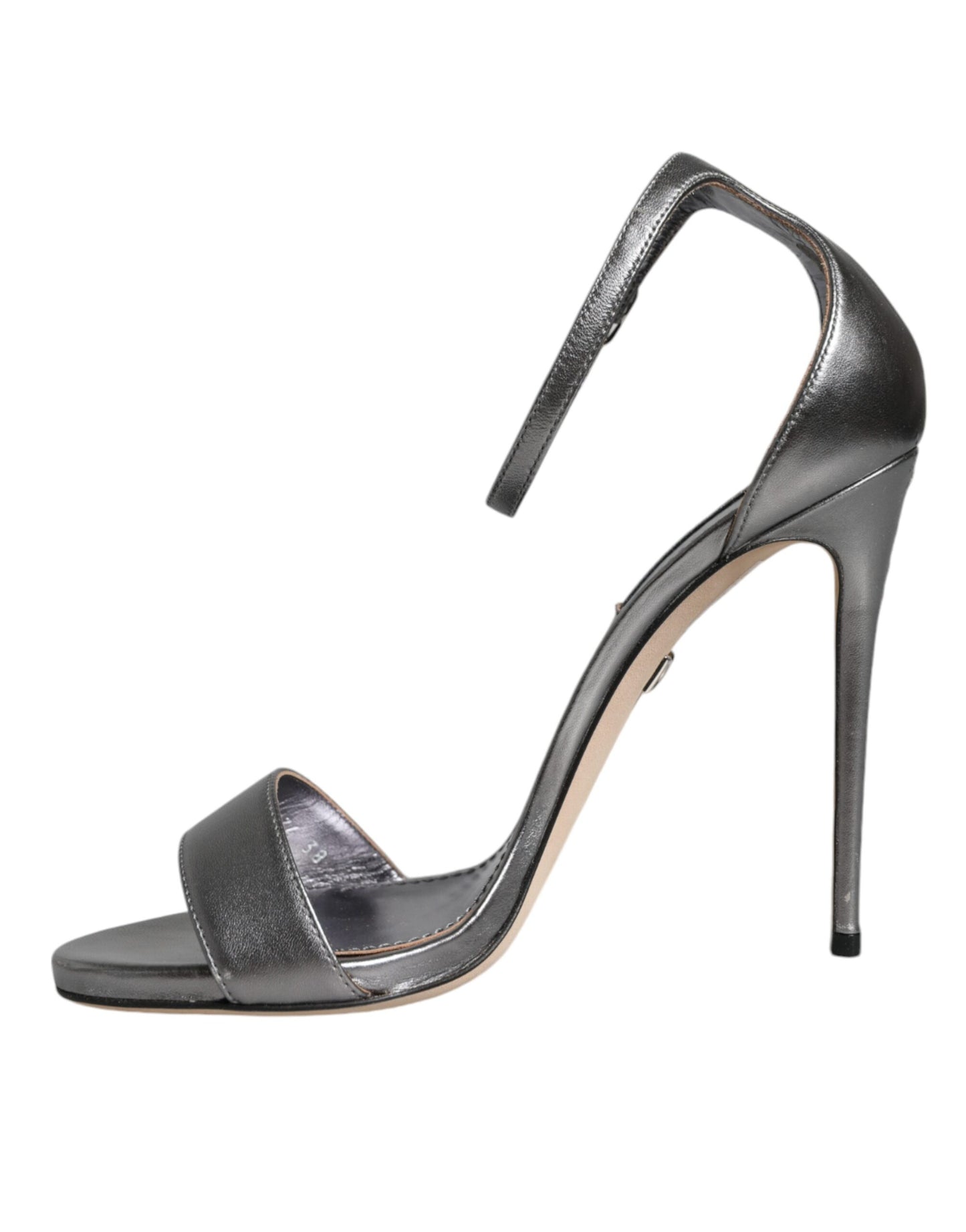 Silber KEIRA Heels Knöchelriemen Sandalen Schuhe