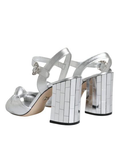 Silber Spiegel Heels KEIRA Sandalen Schuhe