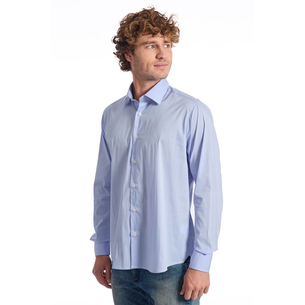 Light Blue Cotton Men Shirt