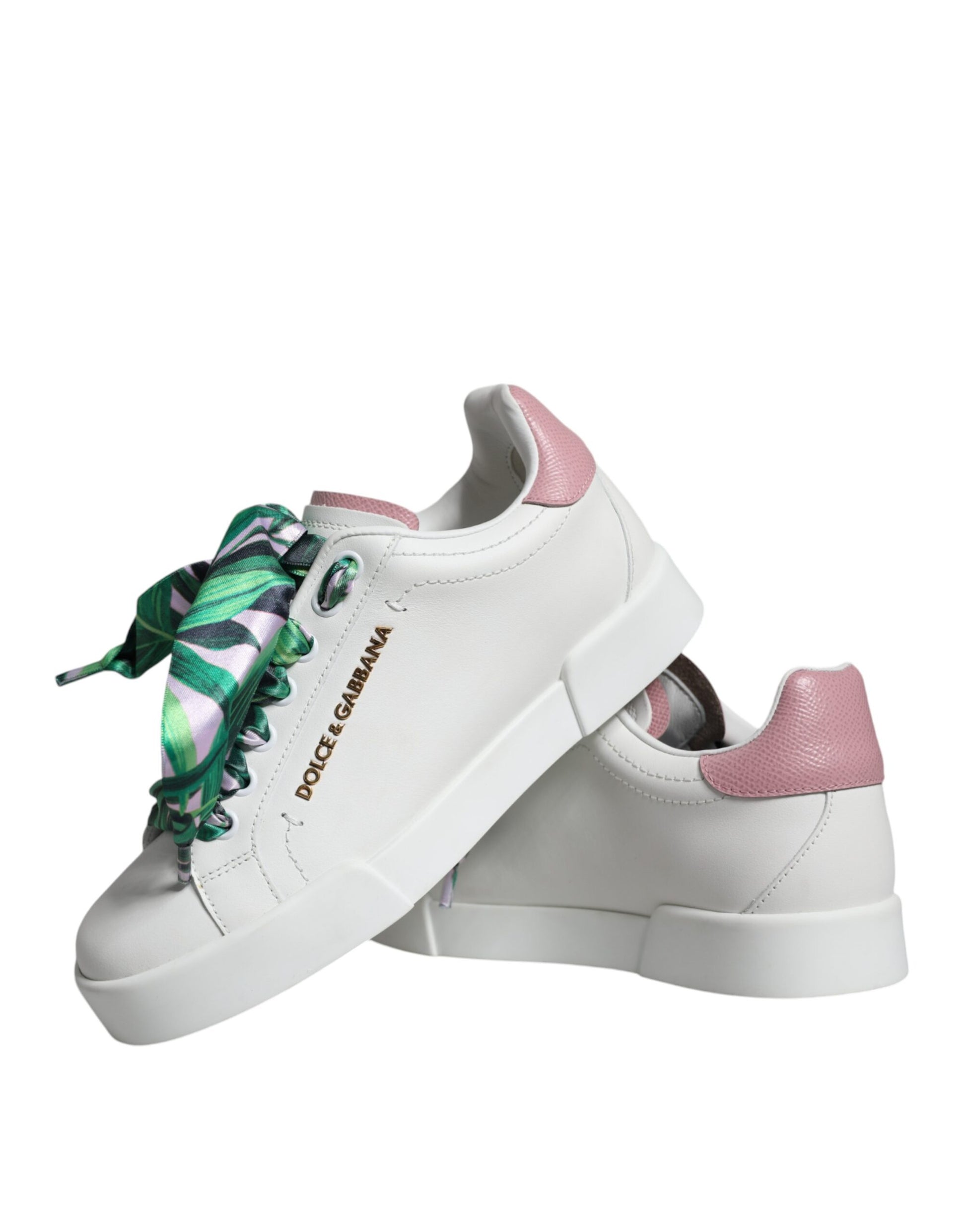 Weiße Portofino Low Top Sneakers aus Leder