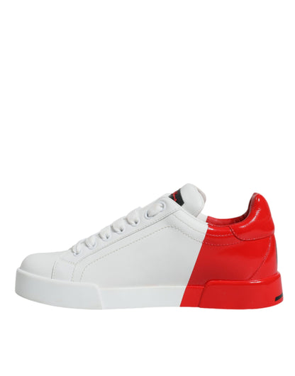 Weiß Rot Portofino Low Top Sneakers Schuhe