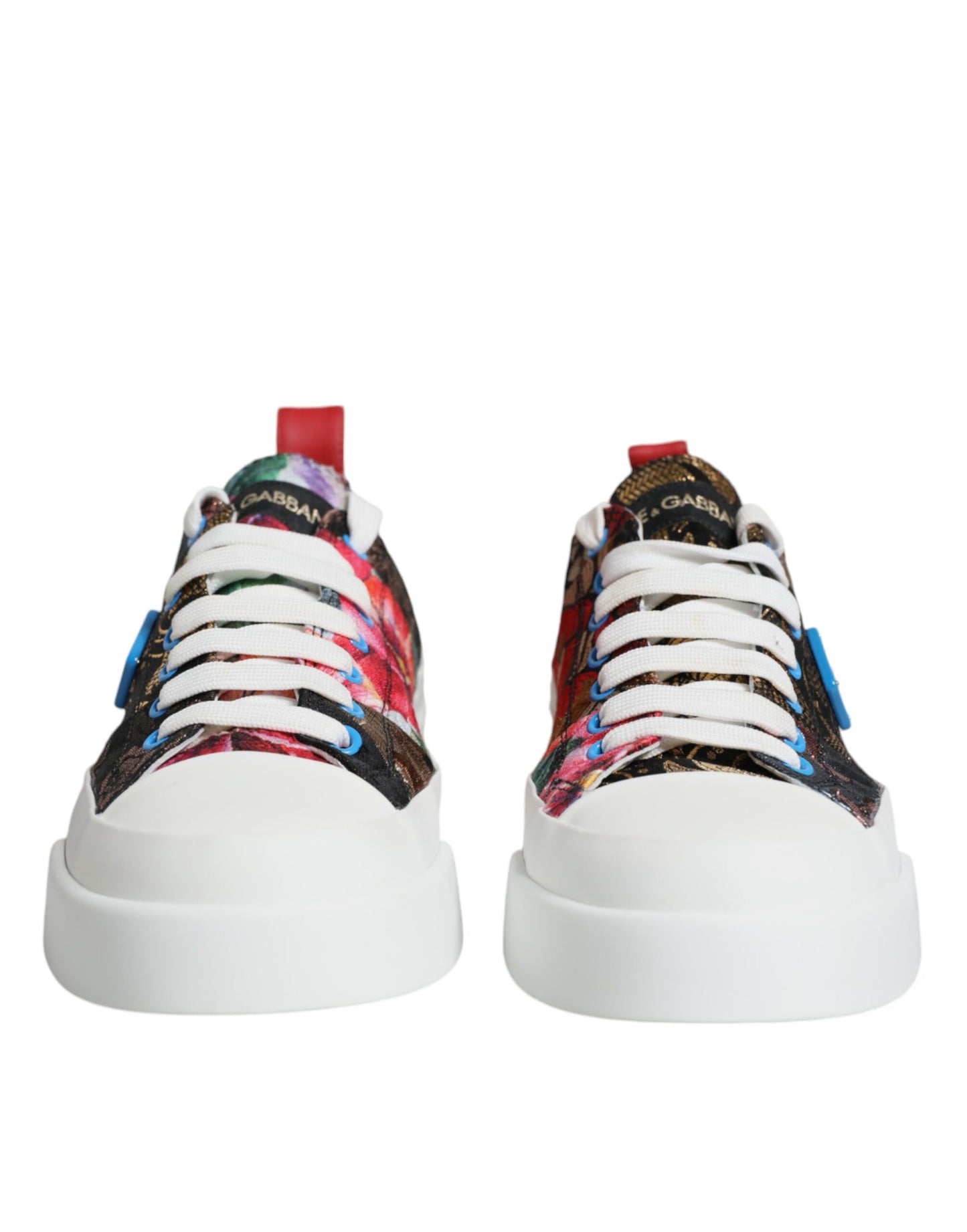 Mehrfarbige Patchwork-Sneakers mit niedrigem Schaft