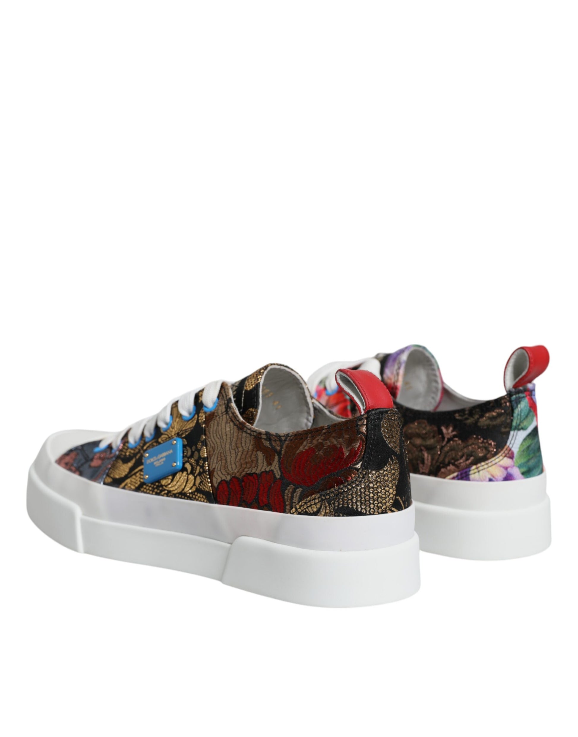 Mehrfarbige Patchwork-Sneakers mit niedrigem Schaft