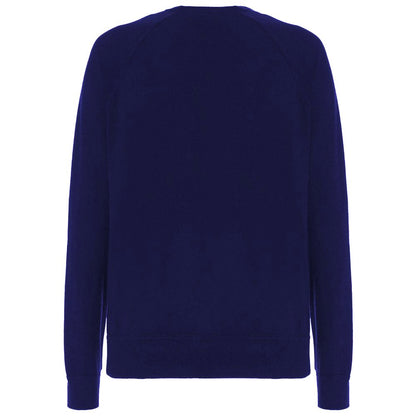 Blue Wool Men's Turtleneck Sweater