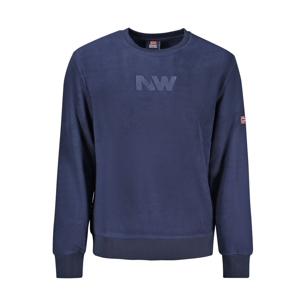 Blue Polyester Men Sweater