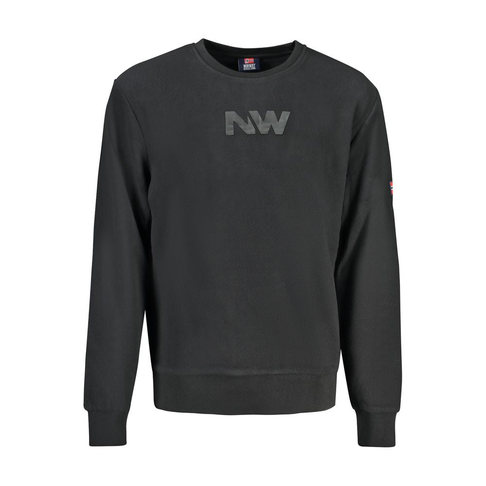 Black Polyester Men Sweater