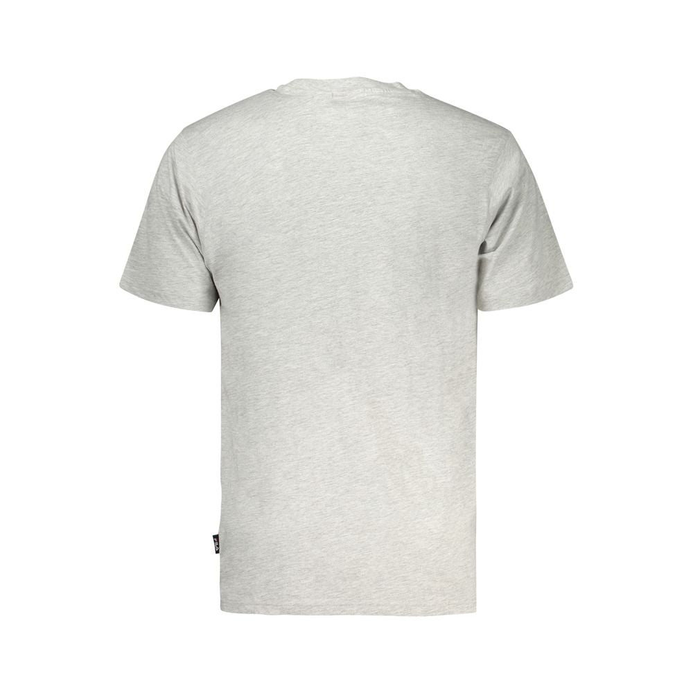 Gray Cotton Men T-Shirt