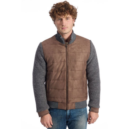 Braune Wolljacke für Herren