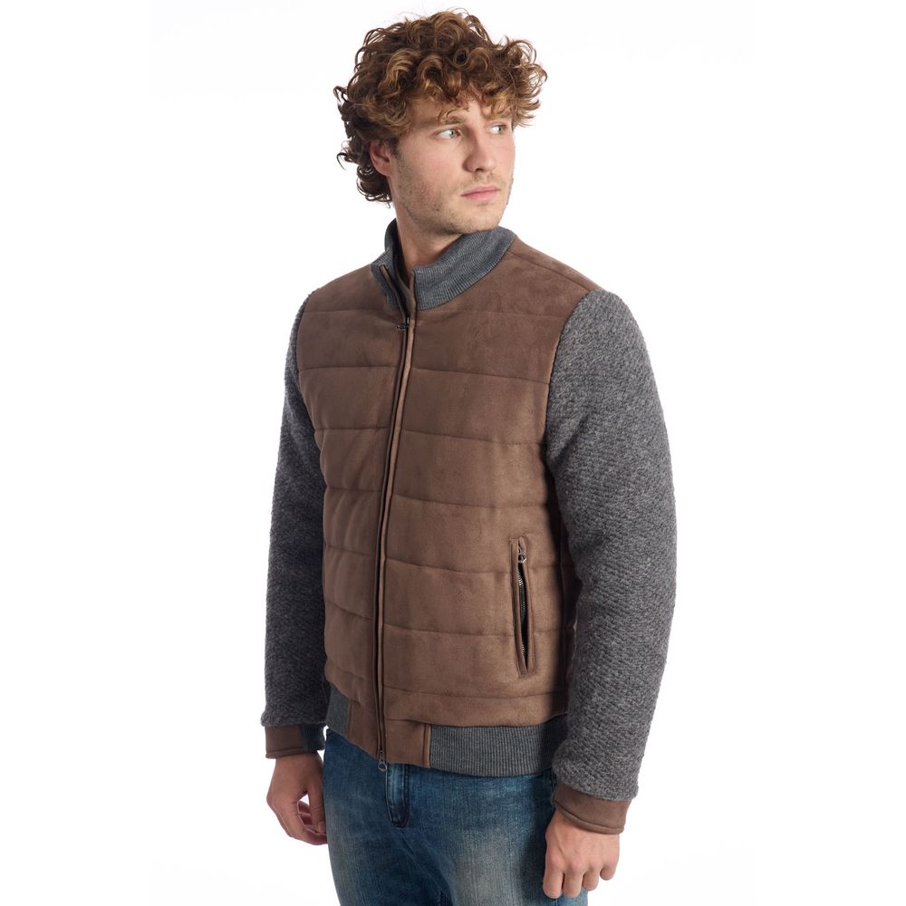 Braune Wolljacke für Herren