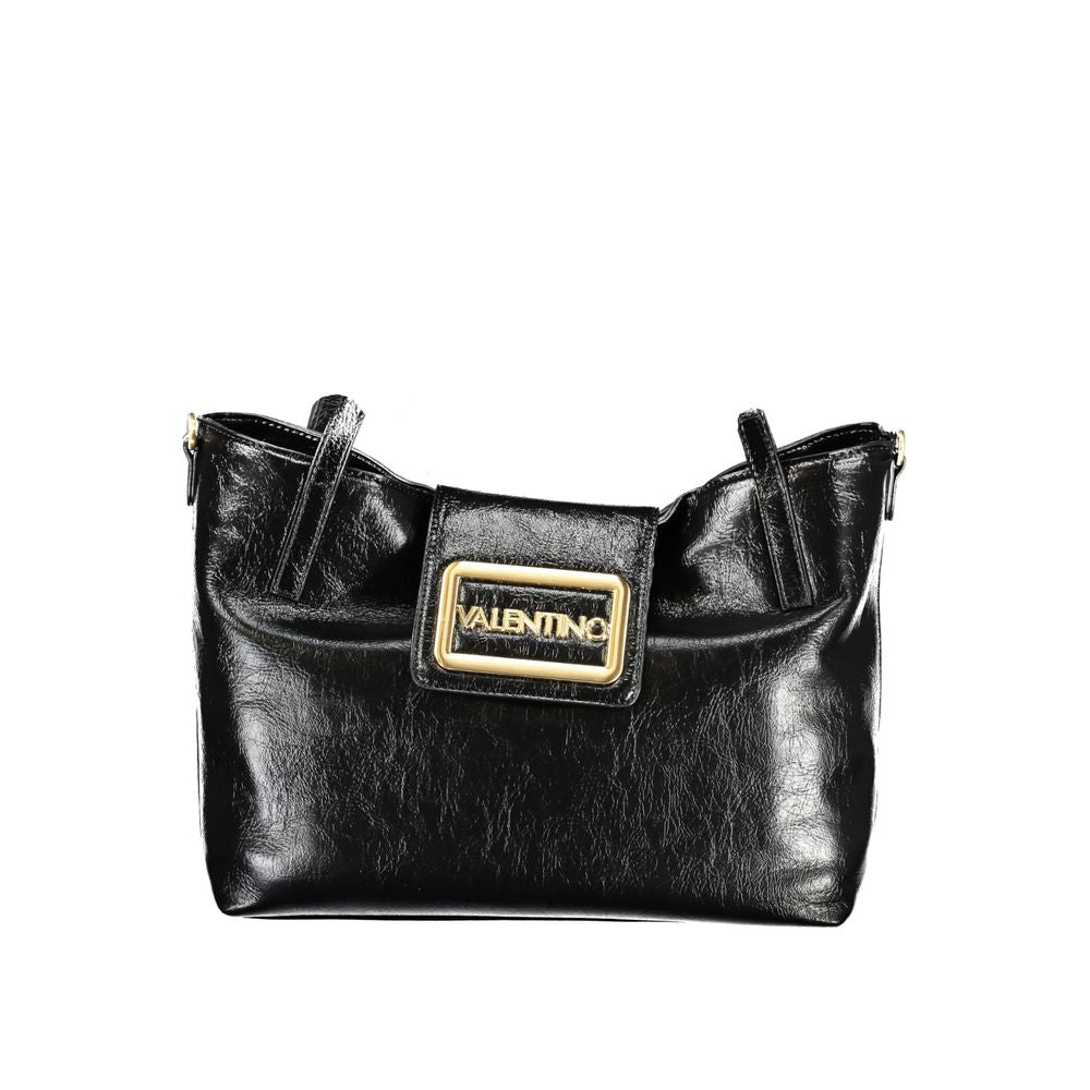 Black Polyethylene Women Handbag