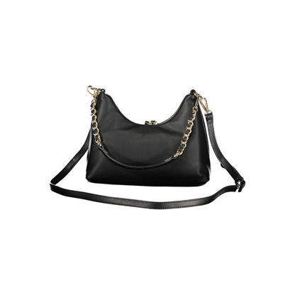 Black Polyethylene Women Handbag