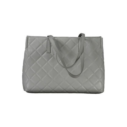 Gray Polyethylene Women Handbag