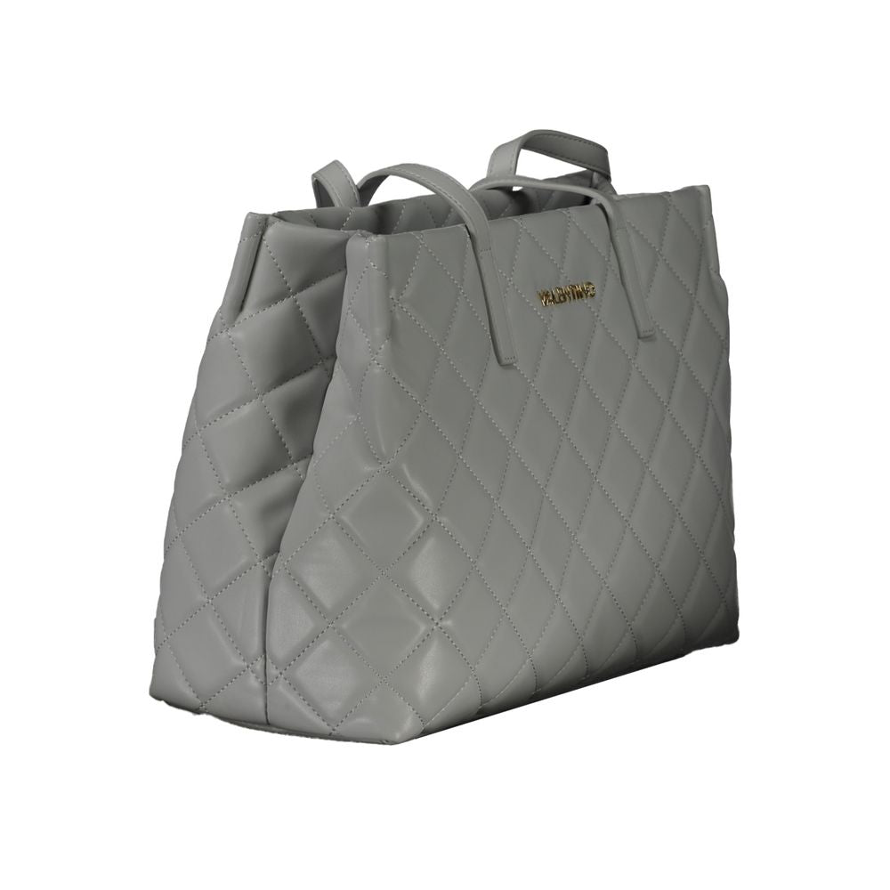 Gray Polyethylene Women Handbag