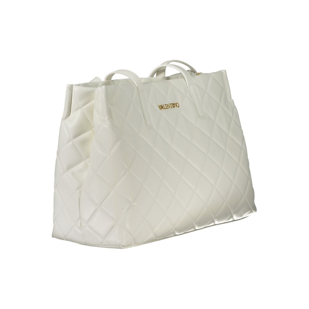 White Polyethylene Women Handbag