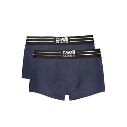 Blue Cotton Men Boxer