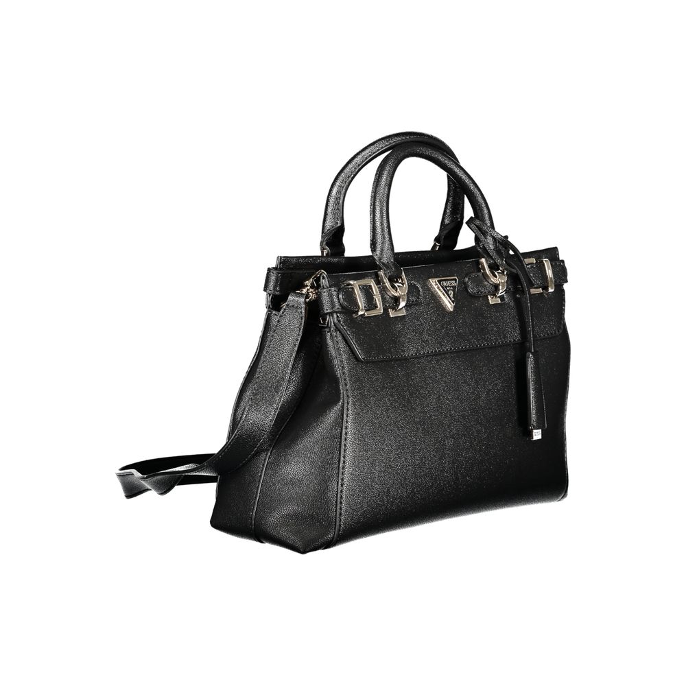 Black Polyethylene Women Handbag