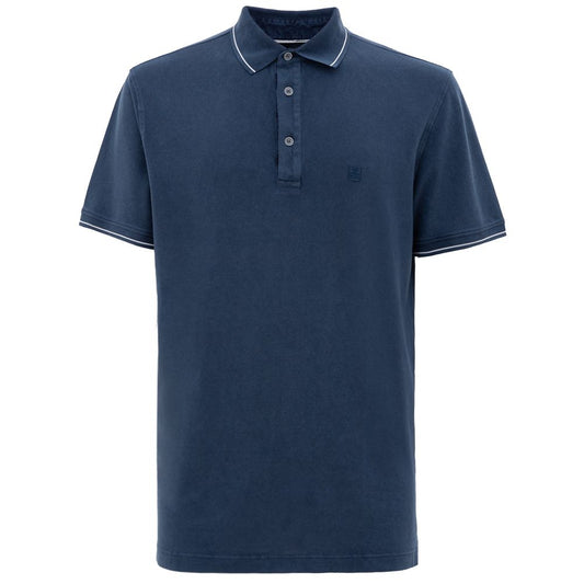 Marineblaues Poloshirt aus Baumwolle