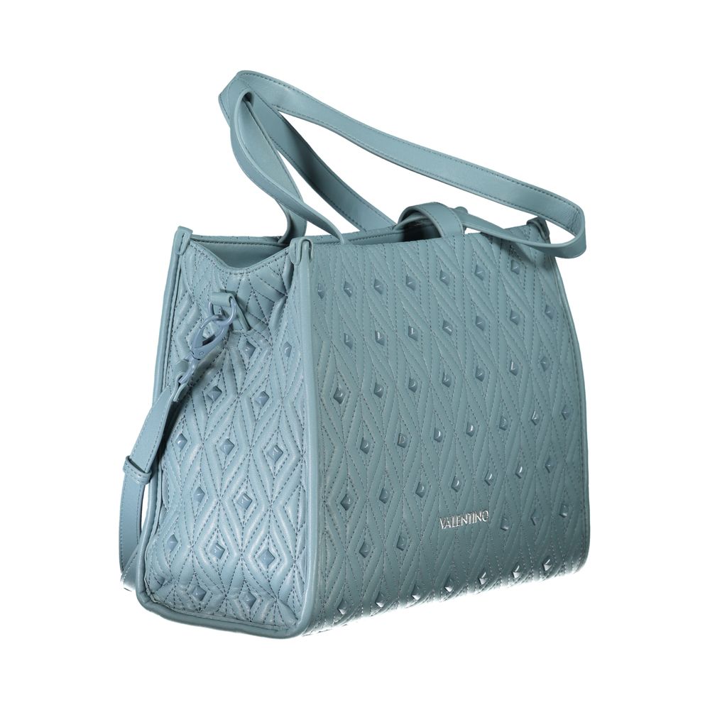 Light Blue Polyethylene Women Handbag