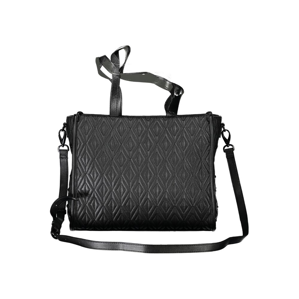 Black Polyethylene Women Handbag