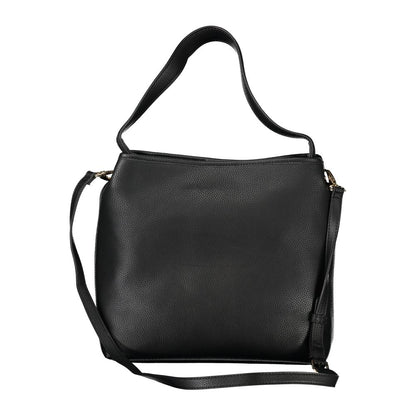 Black Polyethylene Women Handbag