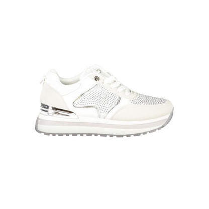 White Polyethylene Women Sneaker