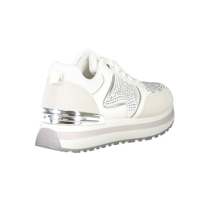 White Polyethylene Women Sneaker