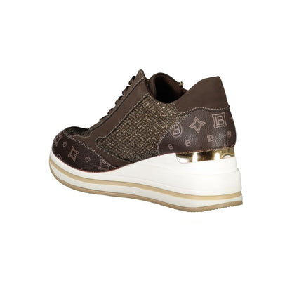 Brown Polyester Women Sneaker