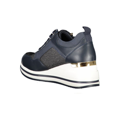 Blue Polyester Women Sneaker