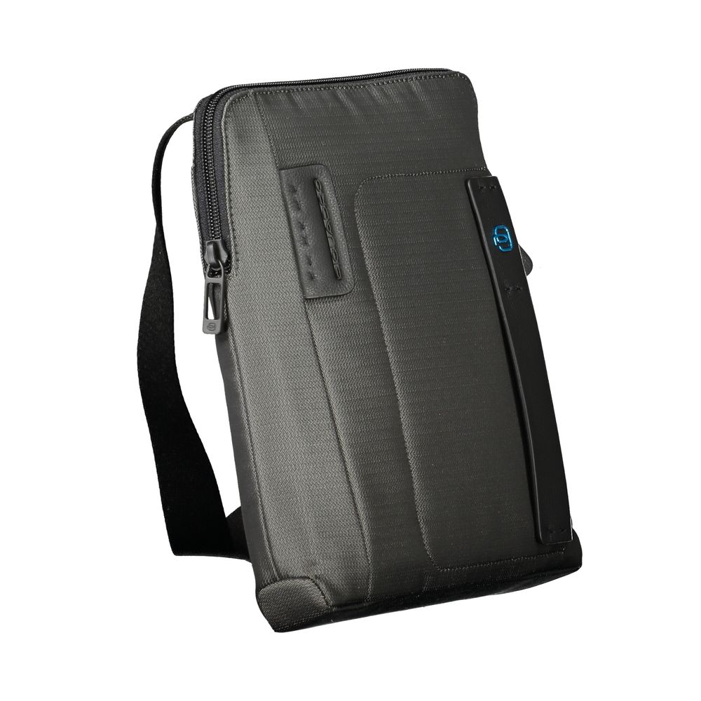 Gray Polyester Men Shoulder Bag