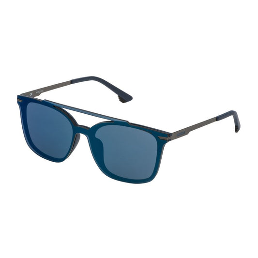 Blaue Sonnenbrille aus Metall