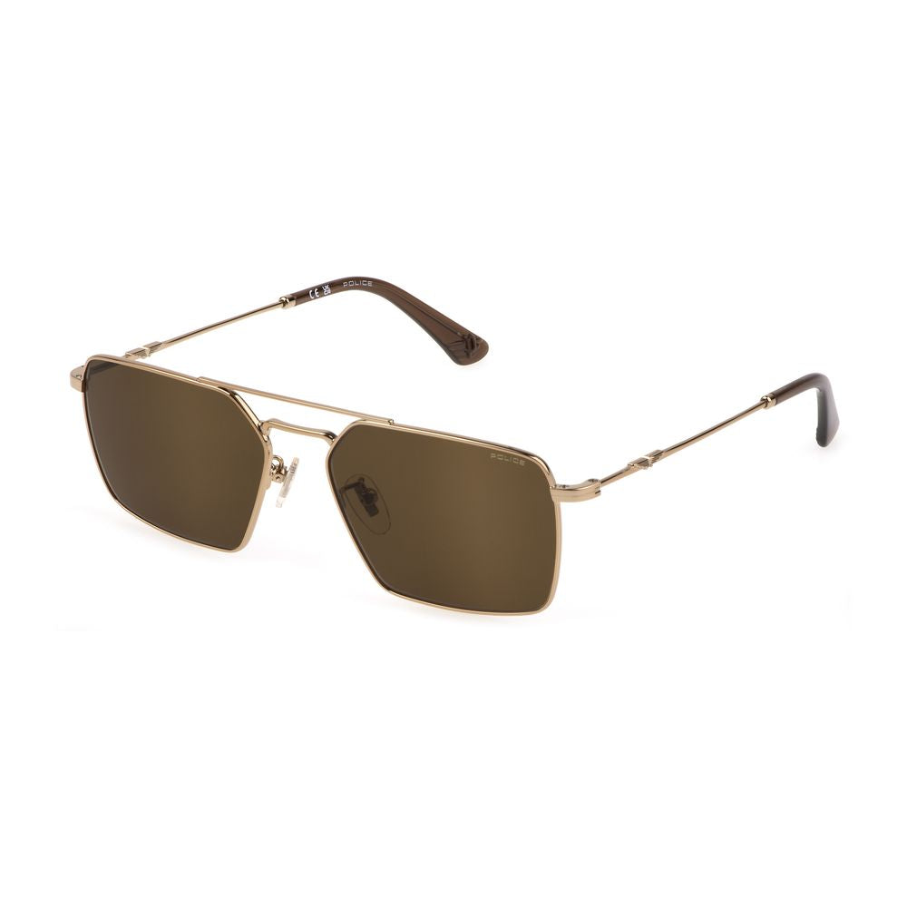 Sonnenbrille aus goldenem Metall