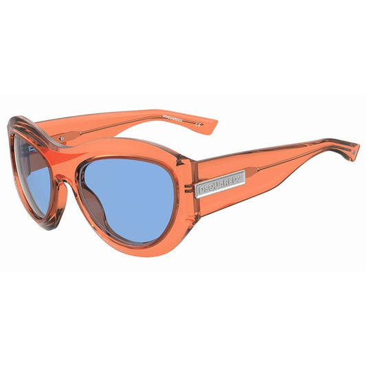 Orangefarbene Sonnenbrille aus Kunststoff