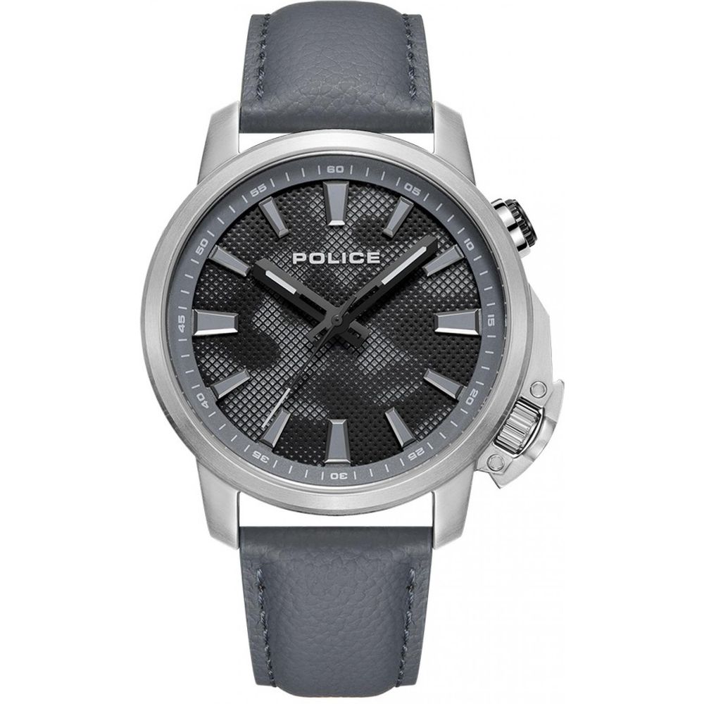 Gray Leather Watch