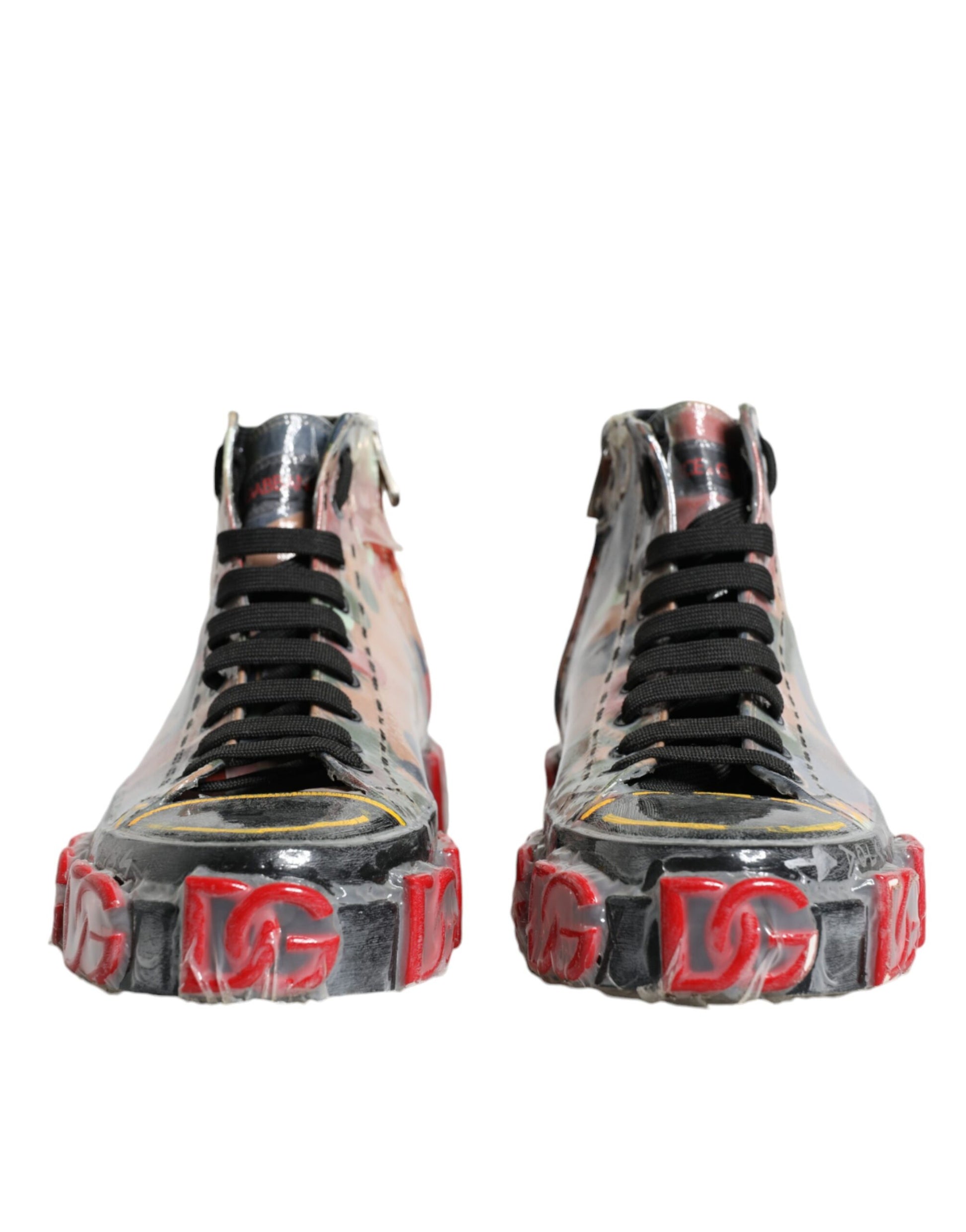 Mehrfarbige Camouflage High Top Sneakers