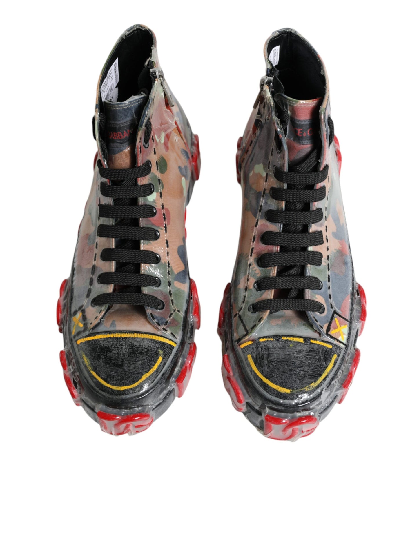 Mehrfarbige Camouflage High Top Sneakers