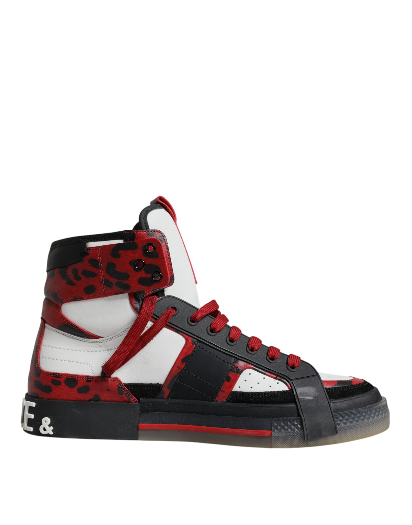 Mehrfarbige High-Top-Sneakers aus Leder