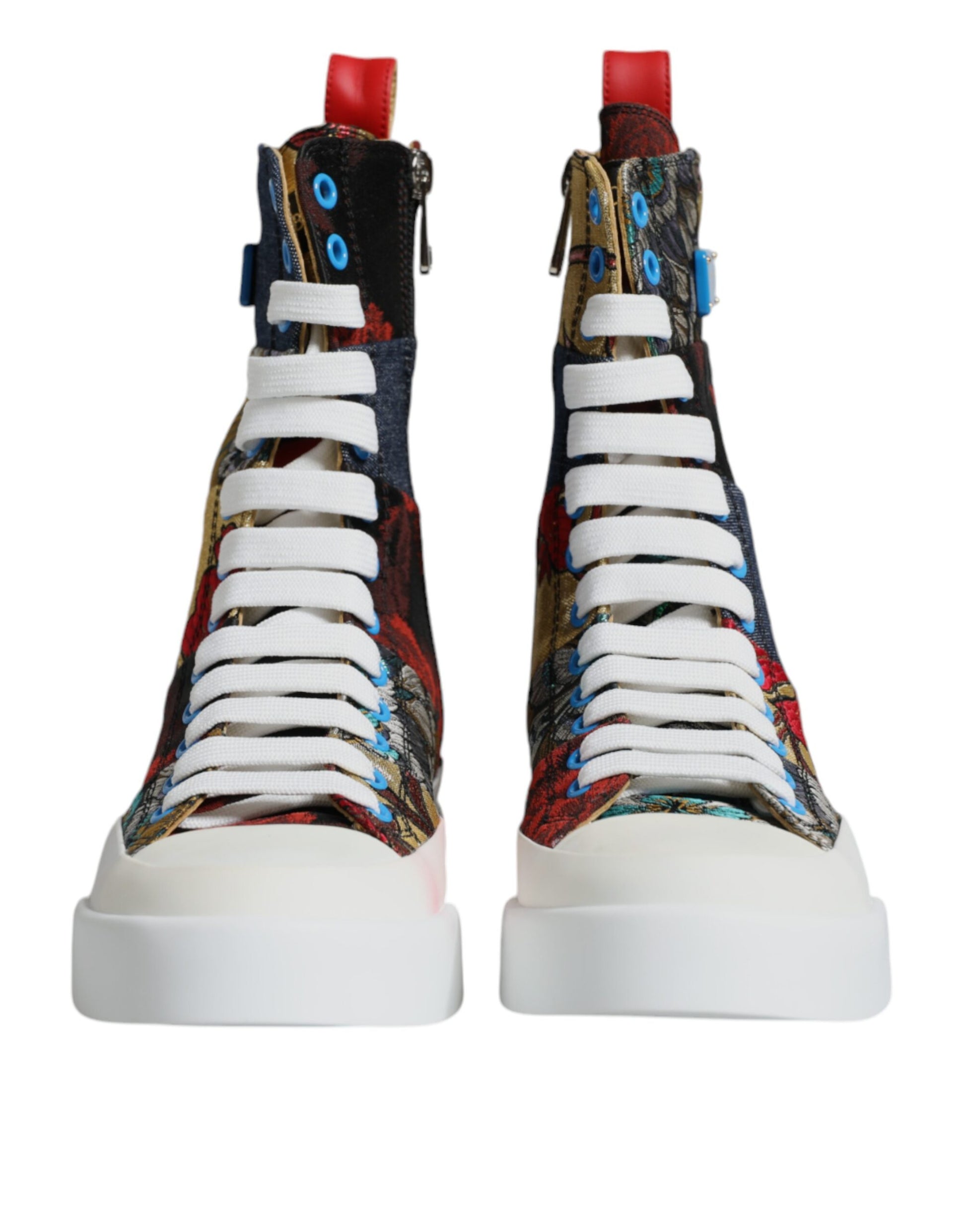 Mehrfarbige Patchwork High Top Sneakers