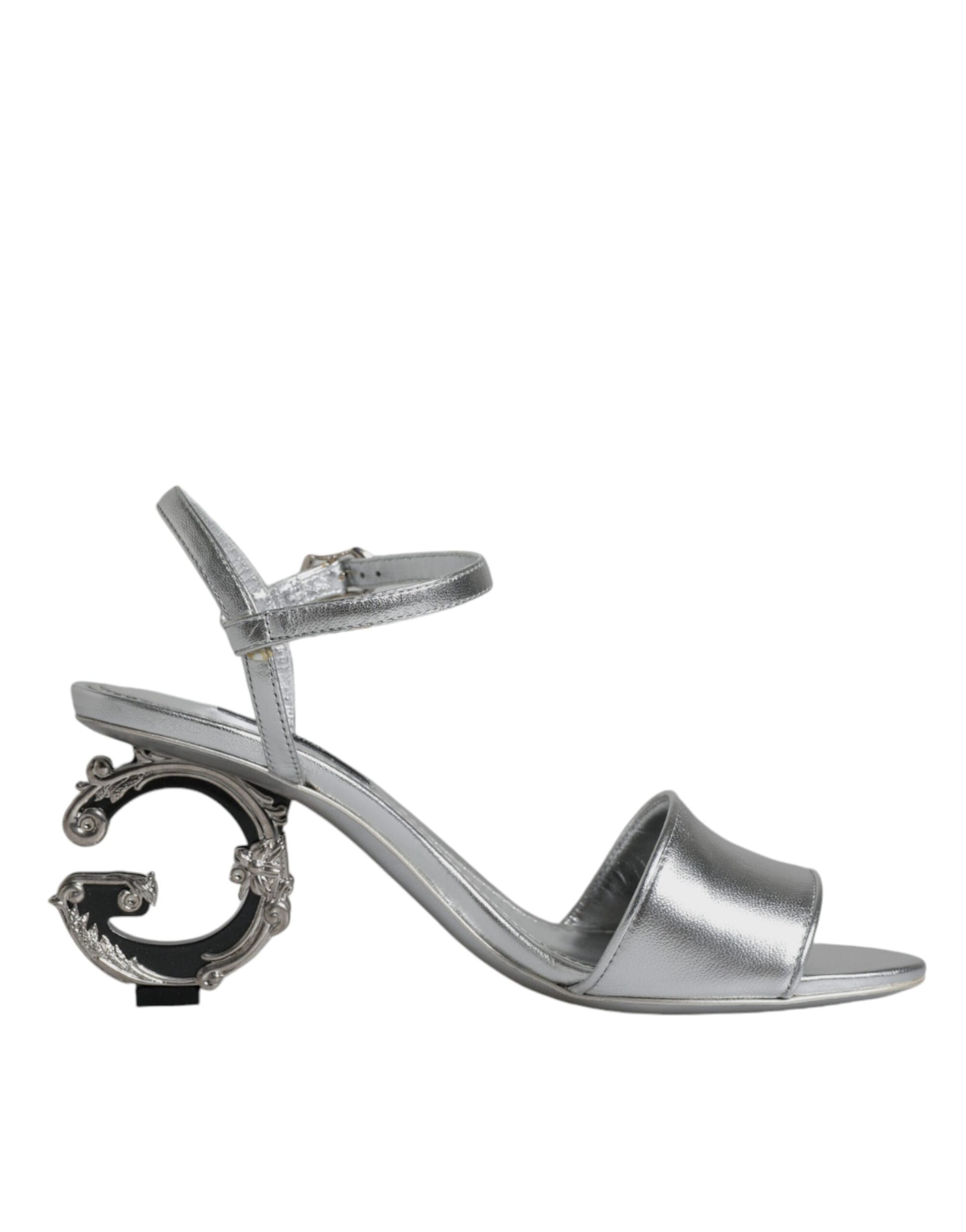 Silber KEIRA Heels Knöchelriemen Sandalen Schuhe