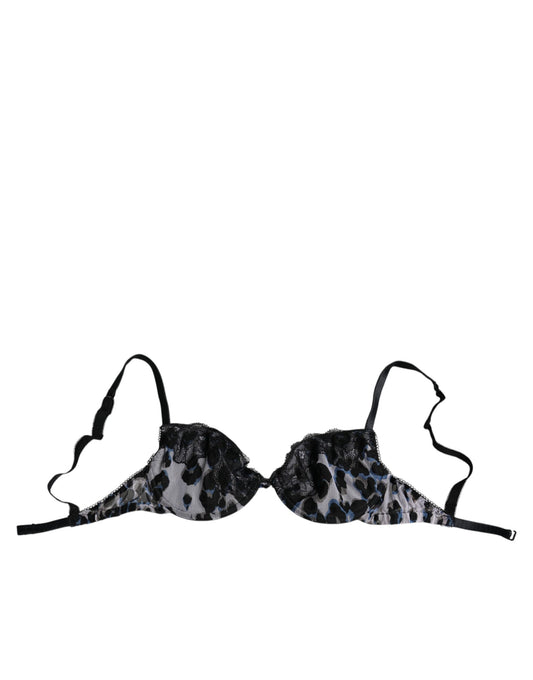 Weißer Push-Up-BH mit Leopardenmuster von Reggiseno