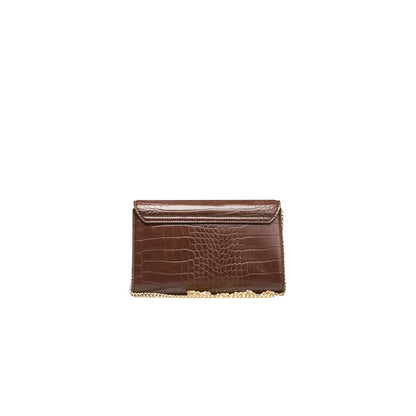 Brown Polyethylene Women Crossbody Bag