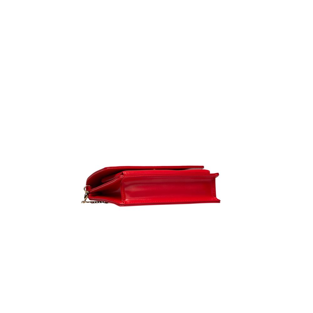 Red Polyethylene Women Crossbody Bag